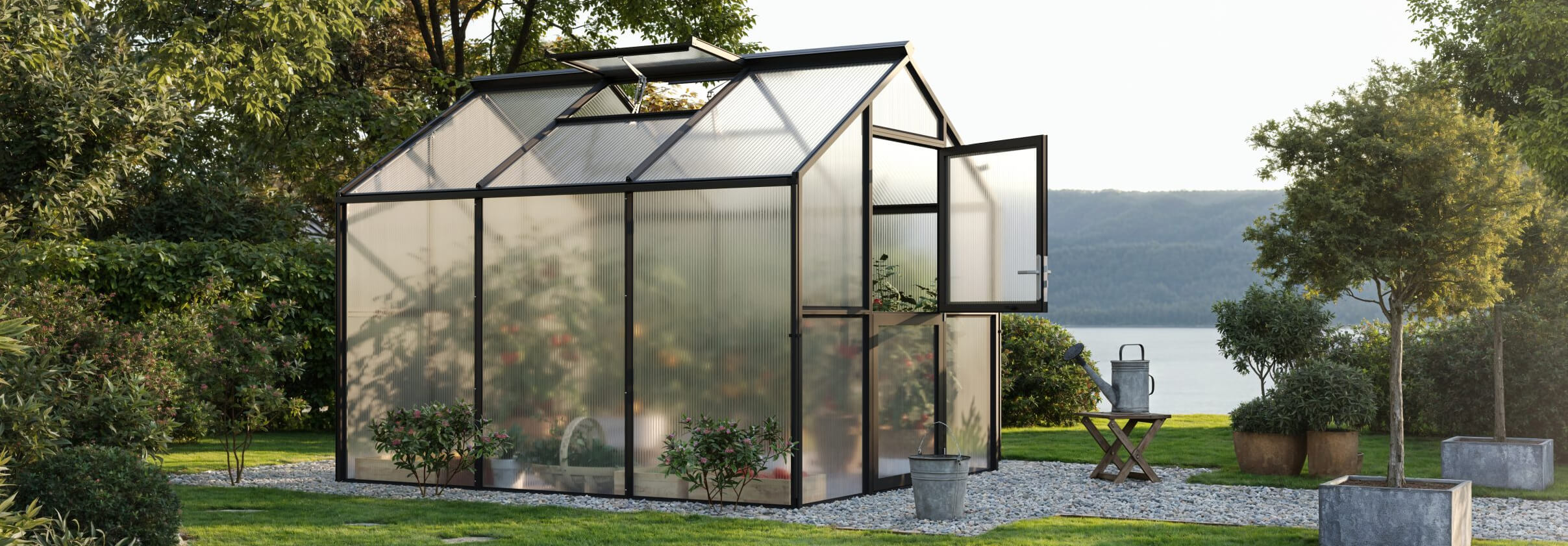 KGT växthus – premium i härdat glas eller kanalplast