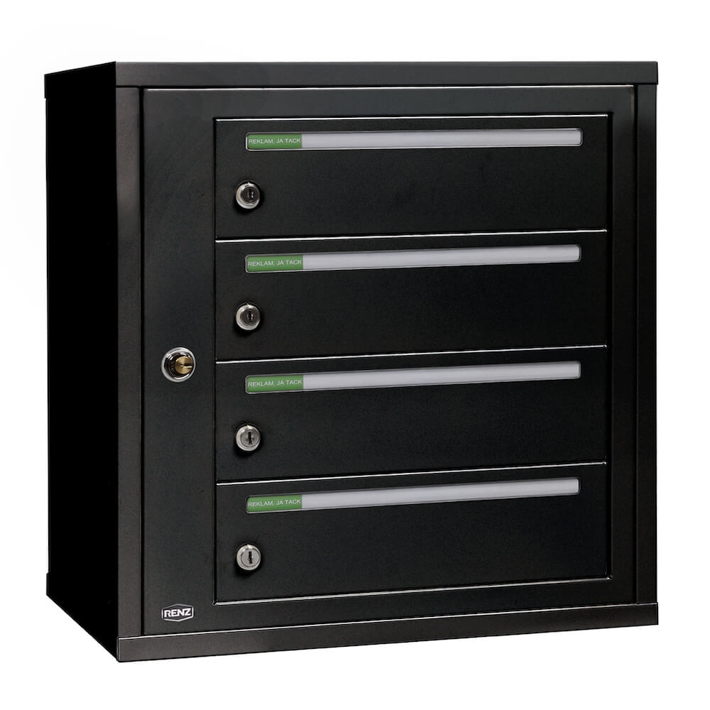 Fastighetsbox Renz Classic 1x4 Liggande Singel - 789S001-04