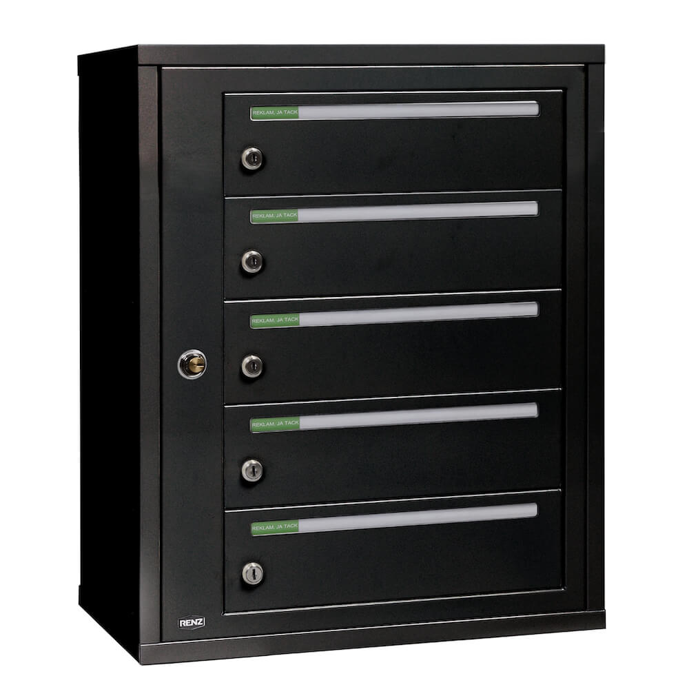 Fastighetsbox Renz Classic 1x5 Liggande Singel - 789S001-05