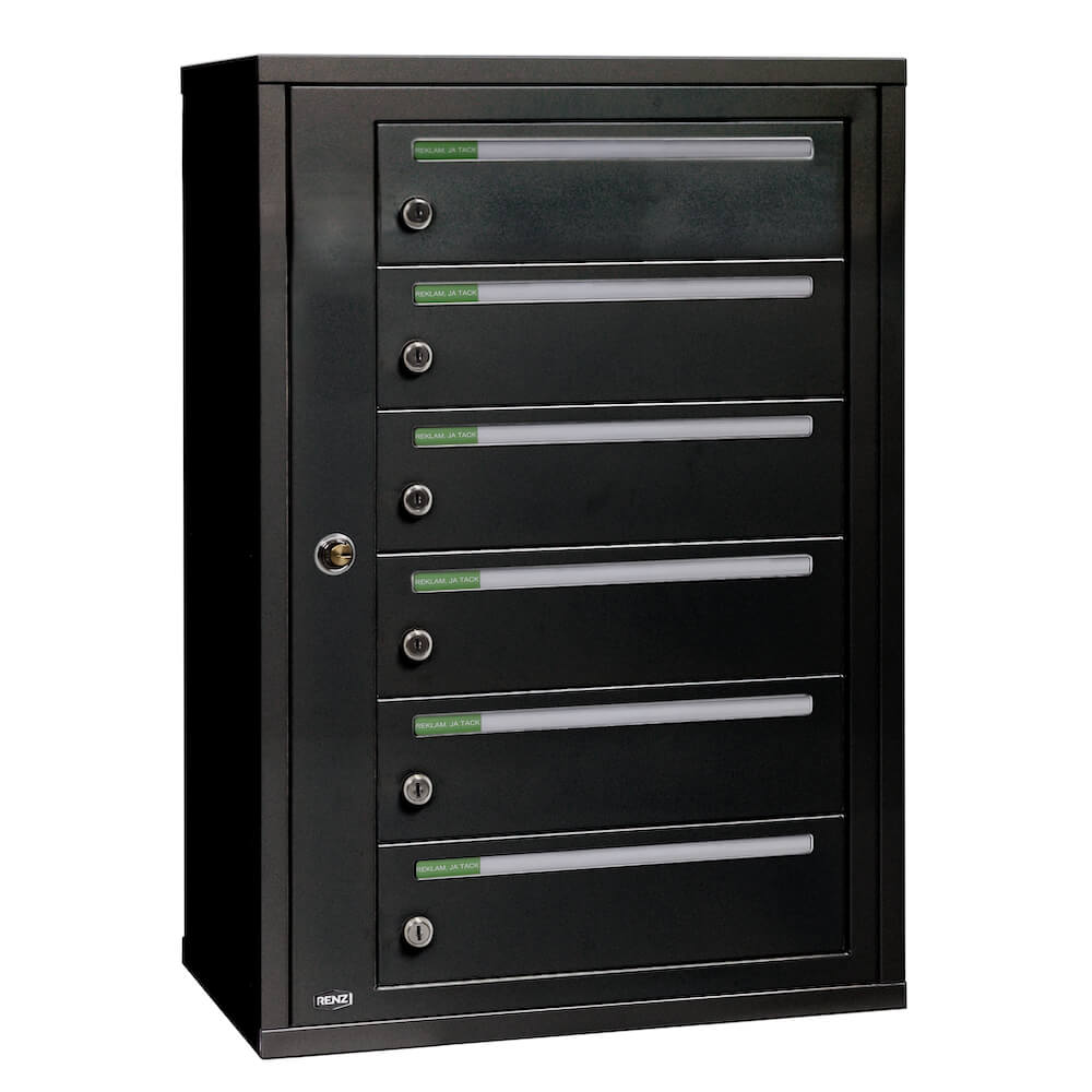 Fastighetsbox Renz Classic 1x6 Liggande Singel - 789S001-06