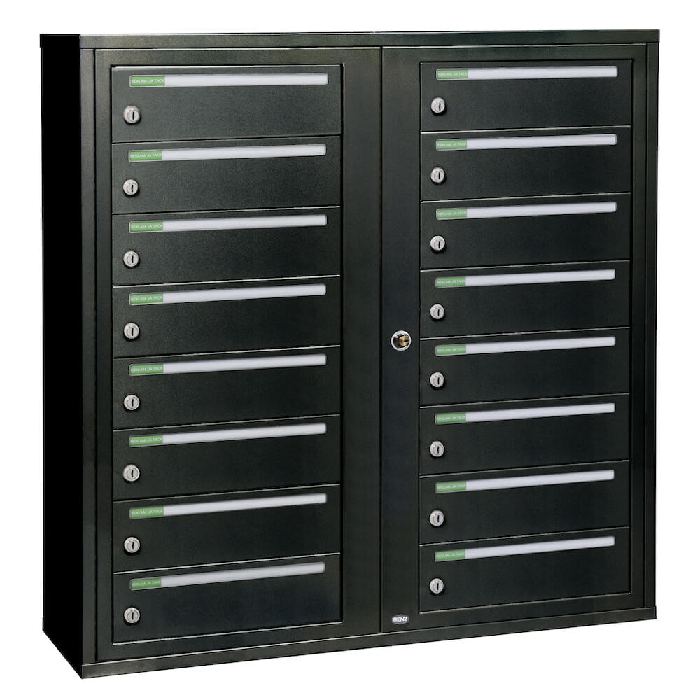 Fastighetsbox Renz Classic 2x8 Liggande Dubbel - 789D001-16