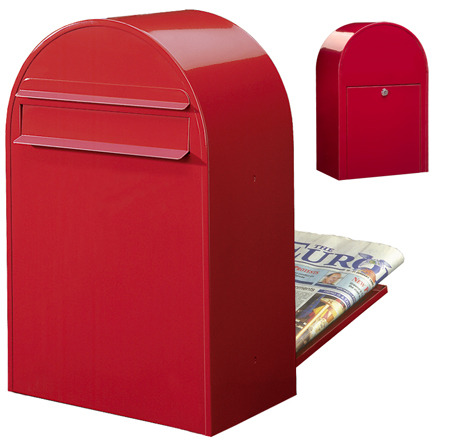 Postlåda BOBI CLASSIC B (Baktömning) - Röd RAL 3001