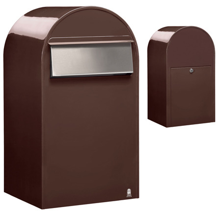 Postlåda BOBI GRANDE B (Baktömning) - Brun RAL 8017