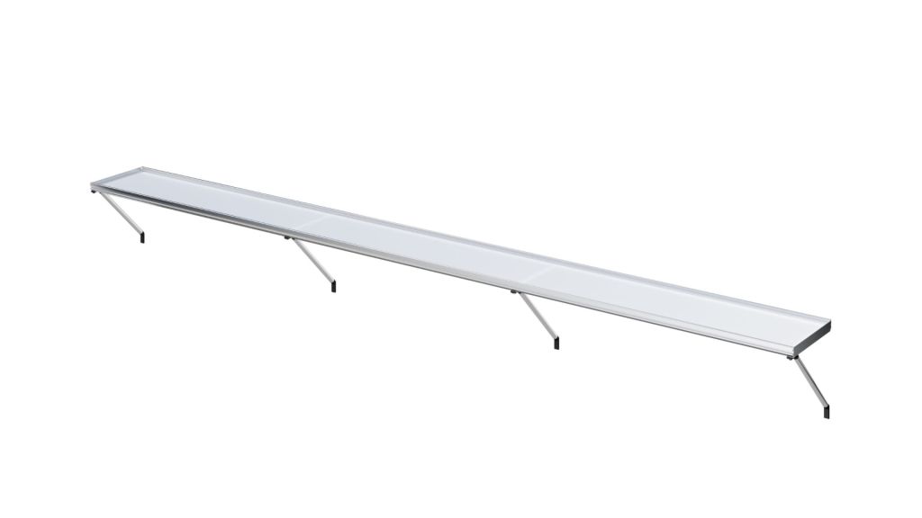 Hylla växthus KGT Dahlie III i aluminium, 3,23×0,26 m