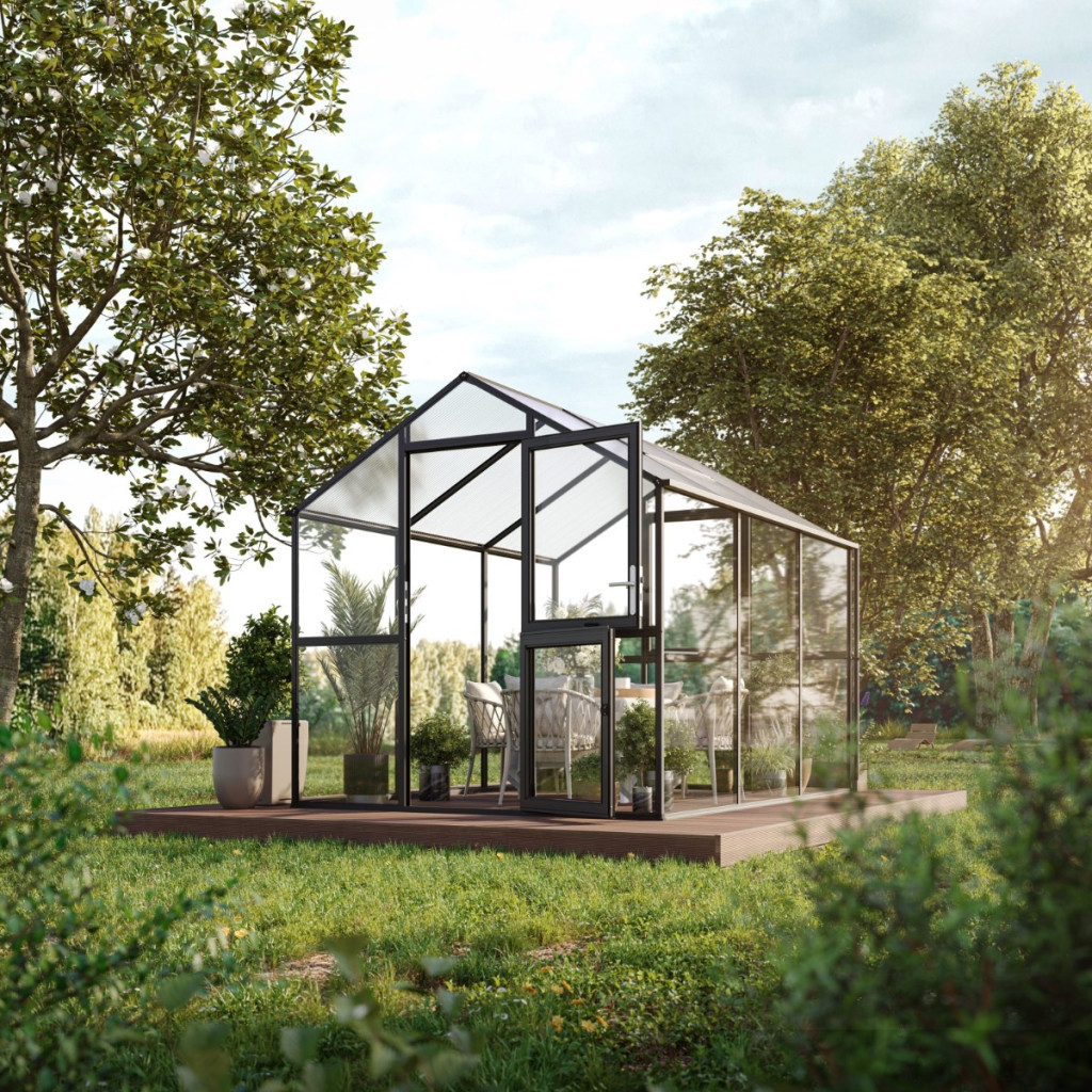Aptasia III premium växthus antracit 7,53 m²