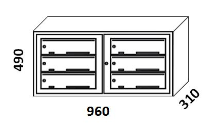 Svensk Fastighetsbox BOX Original Enkel Dubbel - Vit RAL 9003