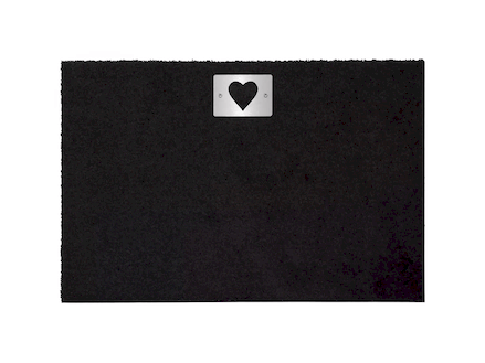 Dörrmatta Heart Keilbach 87x57 - Svart 04 4030