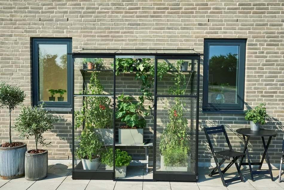 Väggväxthus Qube Lean-To 1,2 KVM