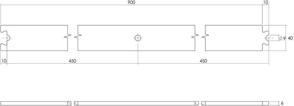 Skjutdörrsskena förlängning 90cm Antik - 0025.450114