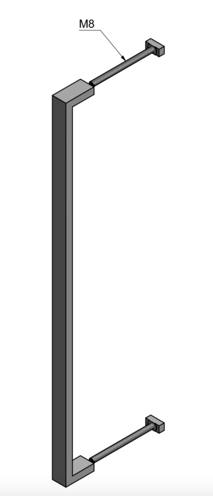 FORMANI SQUARE LSQ1035C MASSIV DÖRRHANDTAG SVART