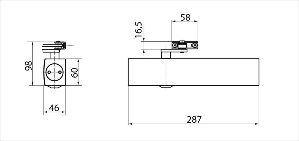 Dörrstängare Burg Wächter TS 4000 V Extra Stark - Silver
