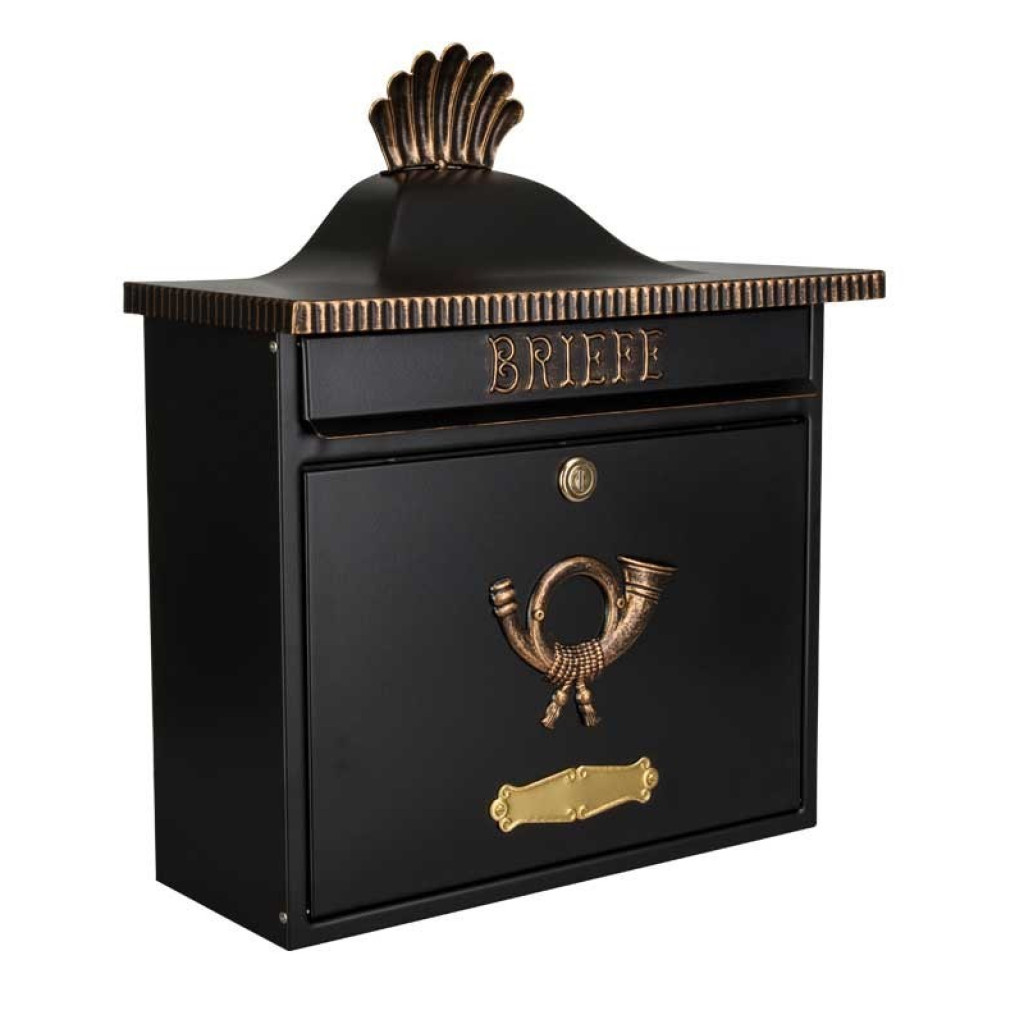 Postlåda Retro Heibi TRAKO - Svart/Guld 64056-027