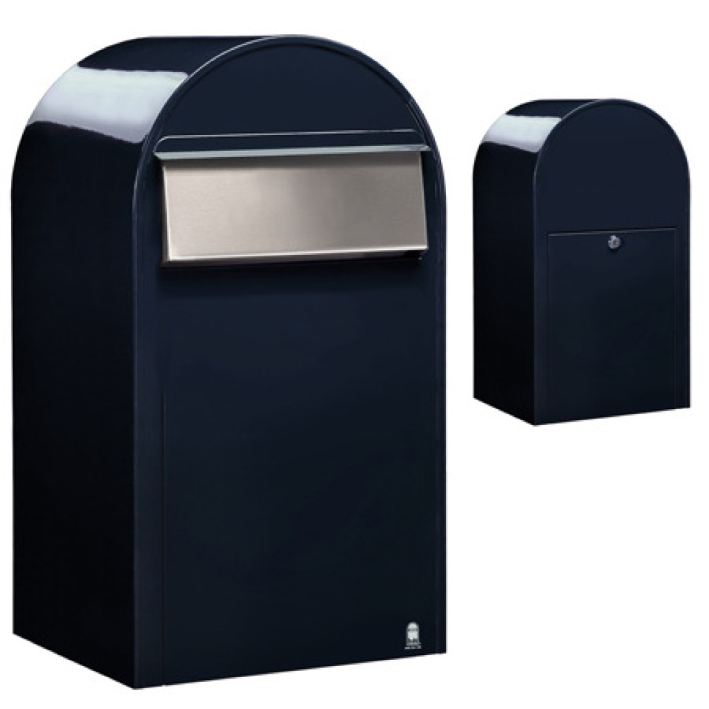 Postlåda BOBI GRANDE B (Baktömning) - Mörkblå RAL 5004