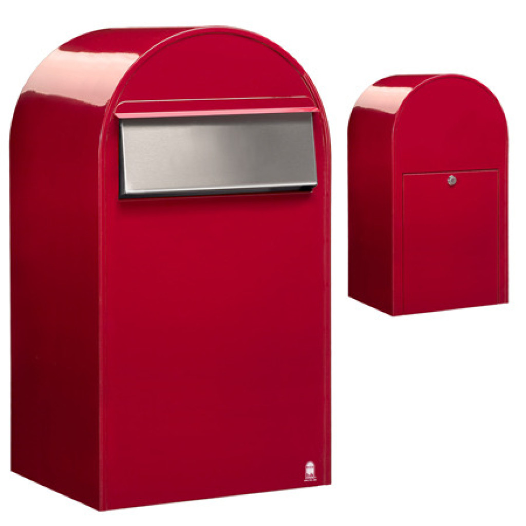 Postlåda med baktömning BOBI - Röd