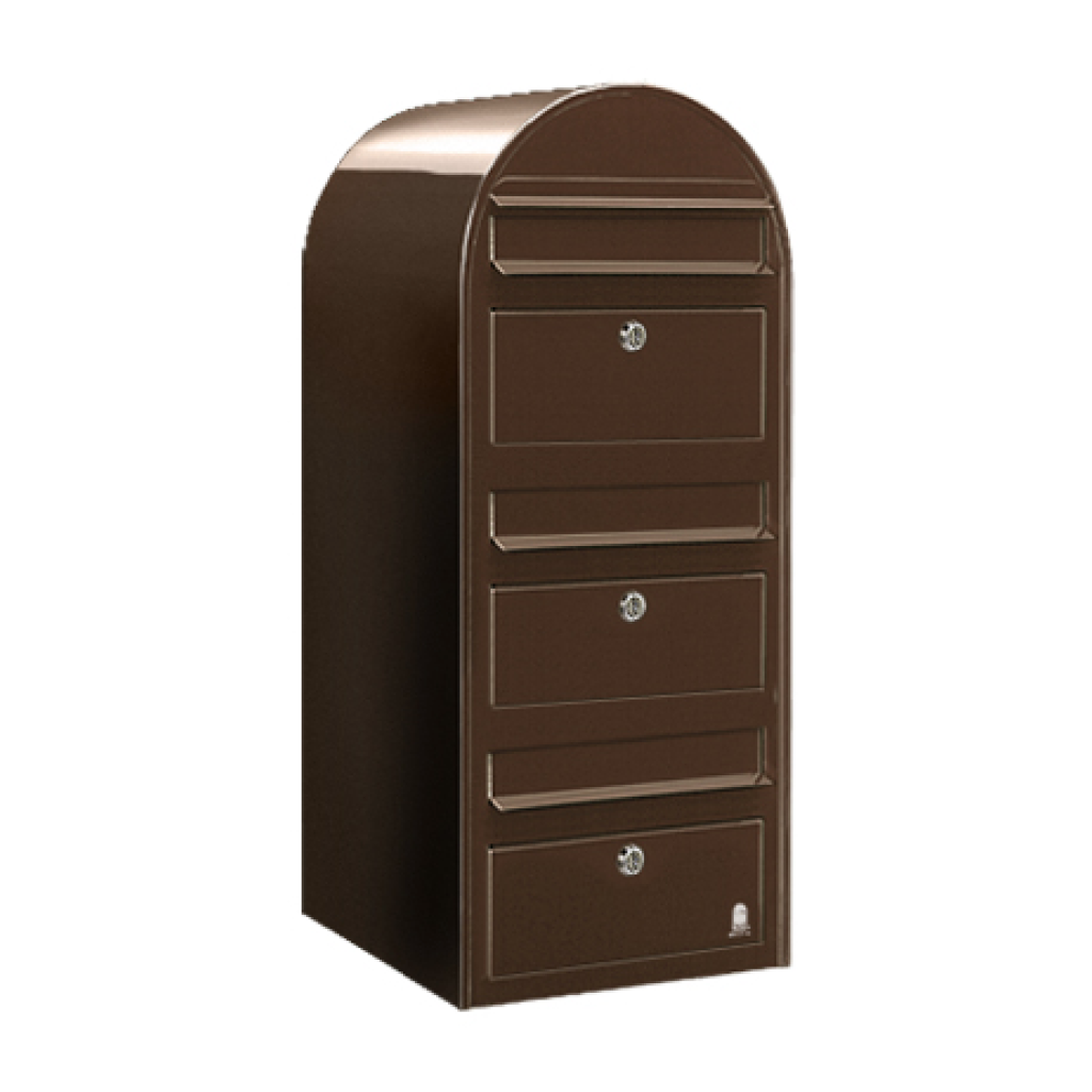 Postlåda BOBI TRIO - Brun RAL 8017