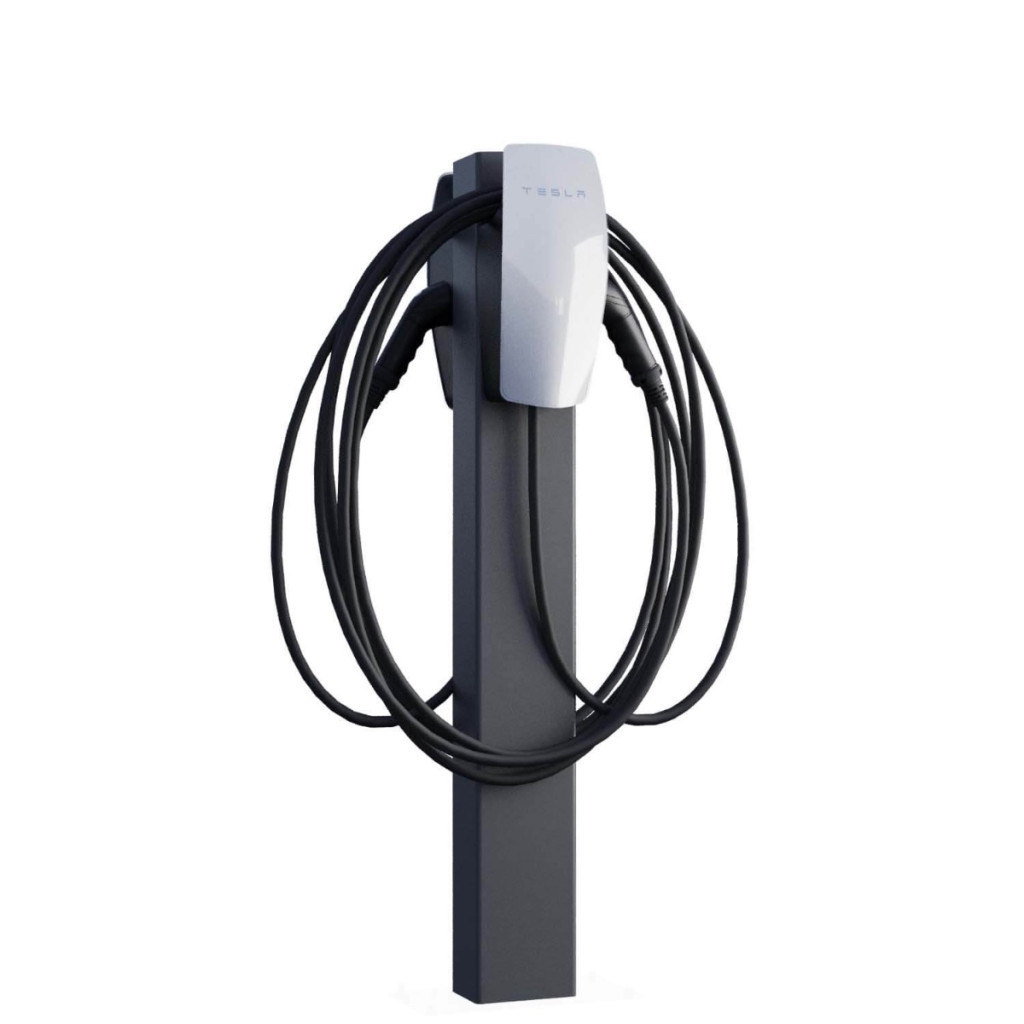 Laddstolpe för elbil – Tesla Wall Connector Gen 2 & 3 Rostbrun