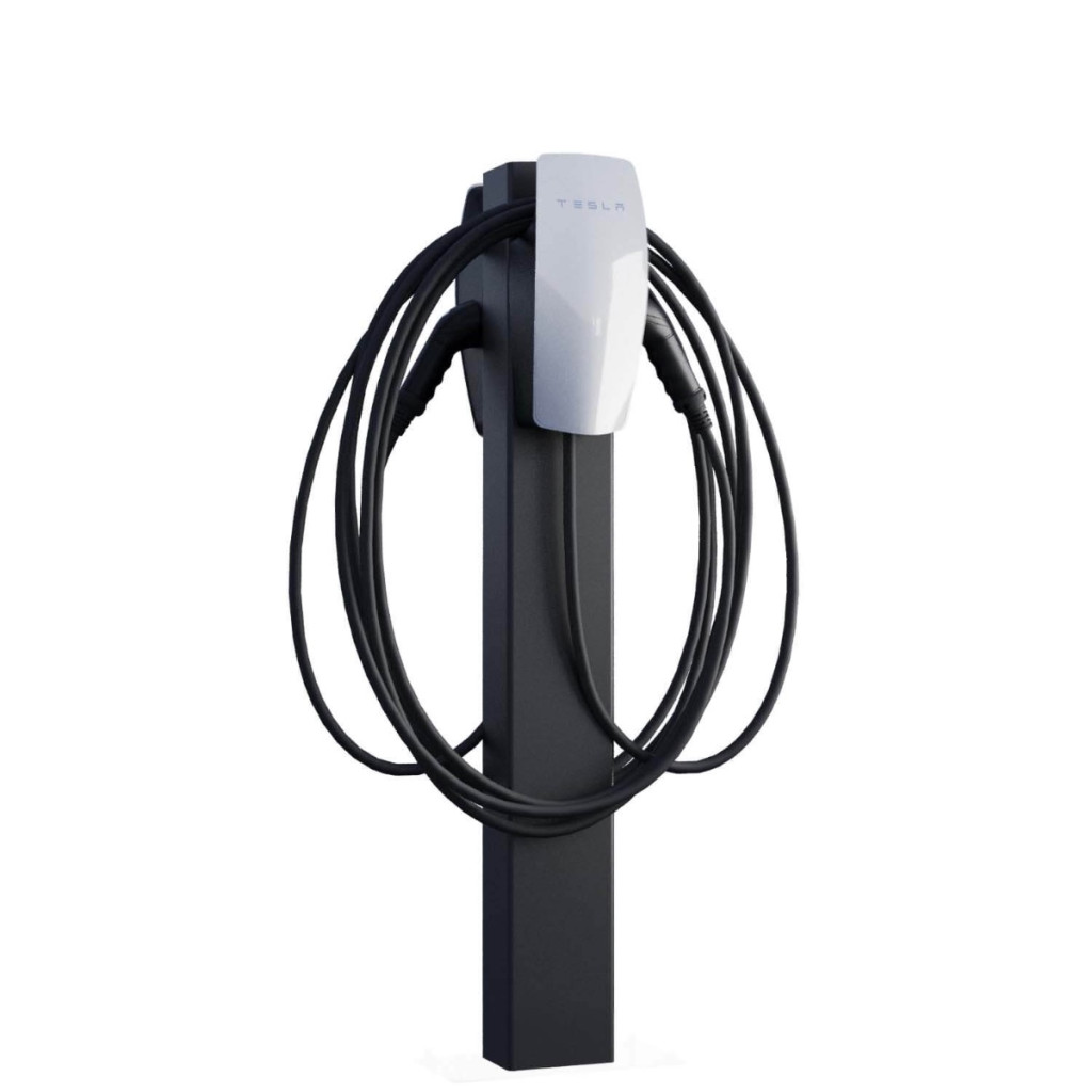 Laddstolpe för elbil – Tesla Wall Connector Gen 2 & 3 Rostbrun