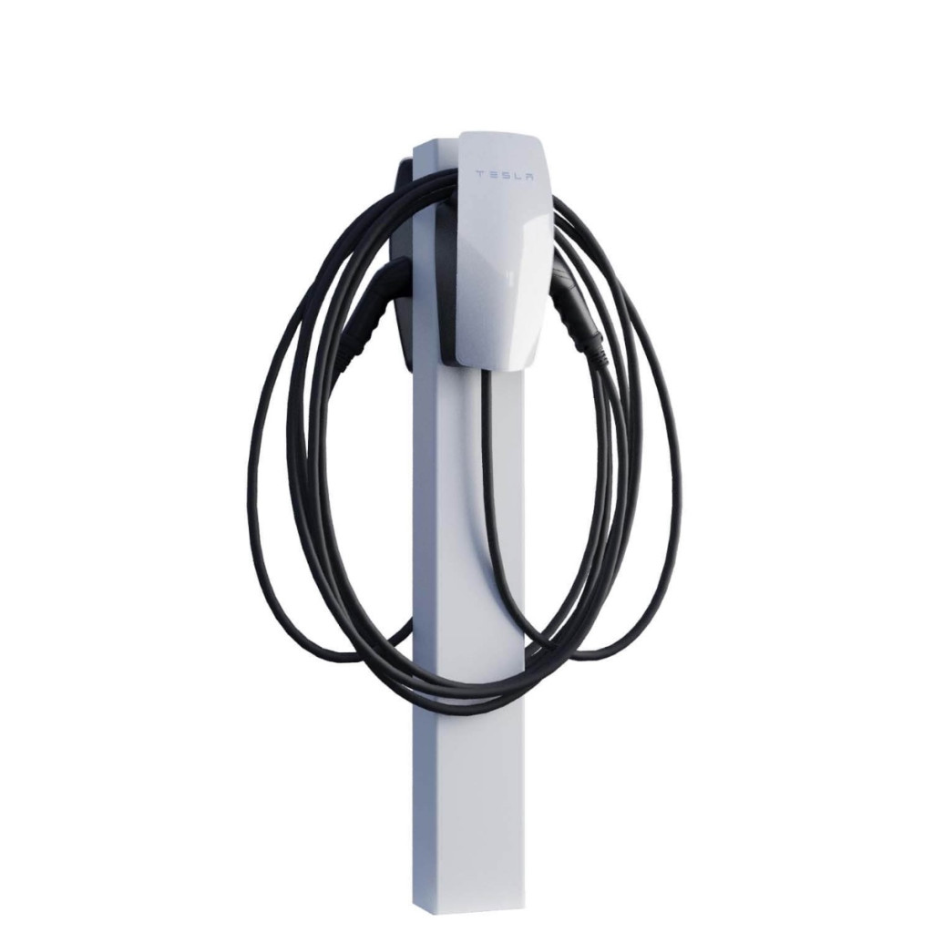 Laddstolpe för elbil – Tesla Wall Connector Gen 2 & 3 Rostbrun