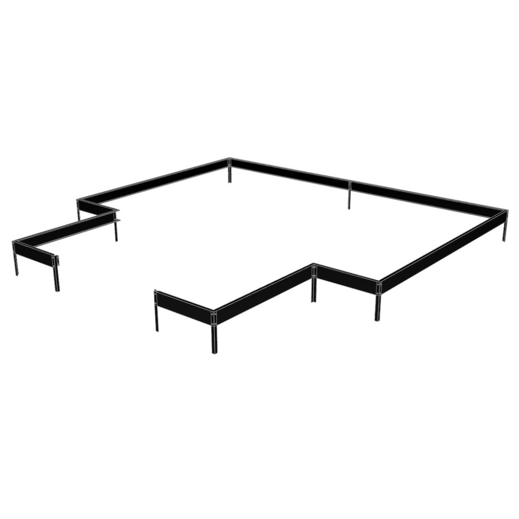 Växthus Fundament Halls Garden Room 12,9 kvm - Svart F06482