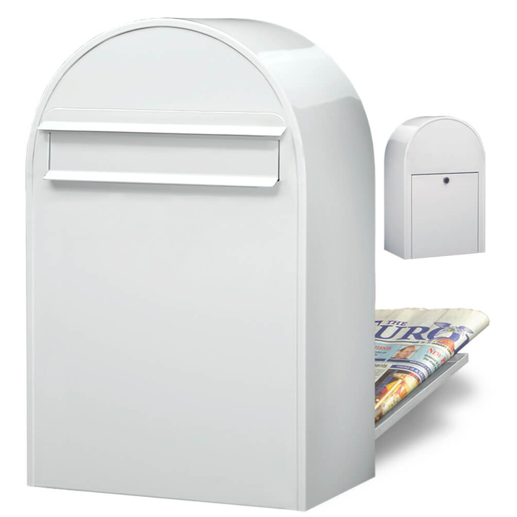 Postlåda BOBI CLASSIC B (Baktömning) - Vit RAL 9016
