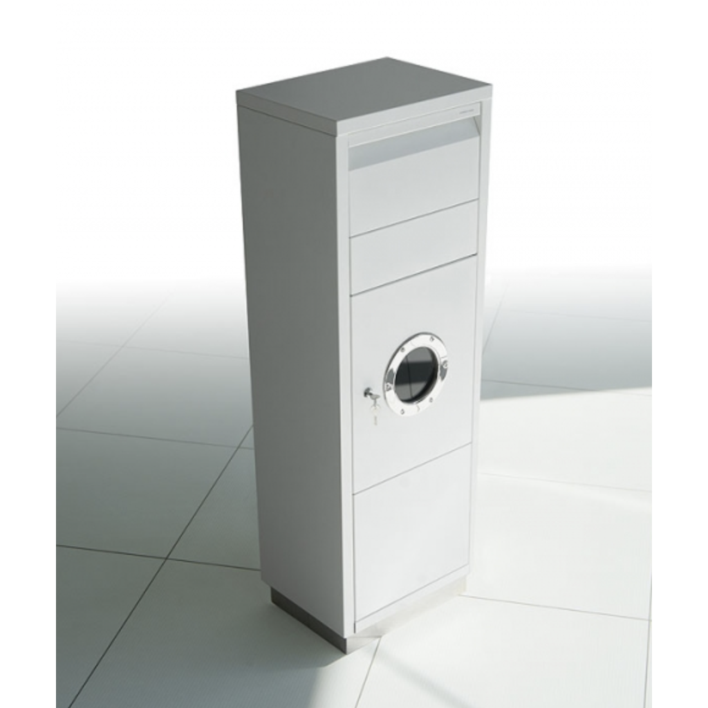 VIT PAKETPOSTLÅDA LETTERMAN STANDING OVATION 1