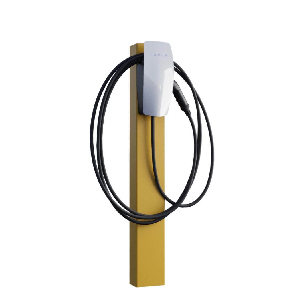 Laddstolpe för elbil – Tesla Wall Connector Gen 2 & 3 Rostbrun