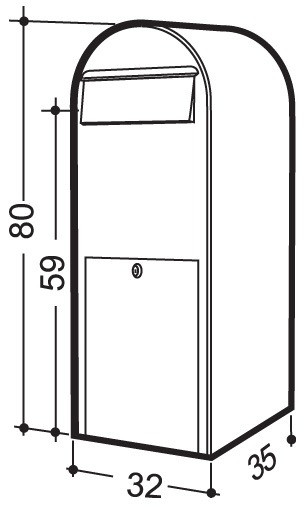Mörkgrön COL6064 Bobi Jumbo postlåda