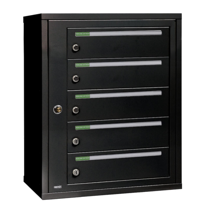 Fastighetsbox Renz Classic 1x5 Liggande Singel - 789S001-05