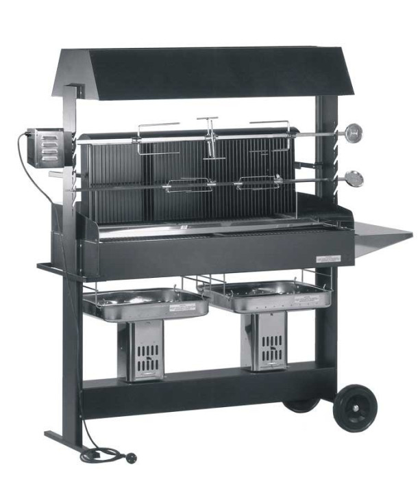 KOLGRILL PROFI med två grillytor Heibi  - 51213-028