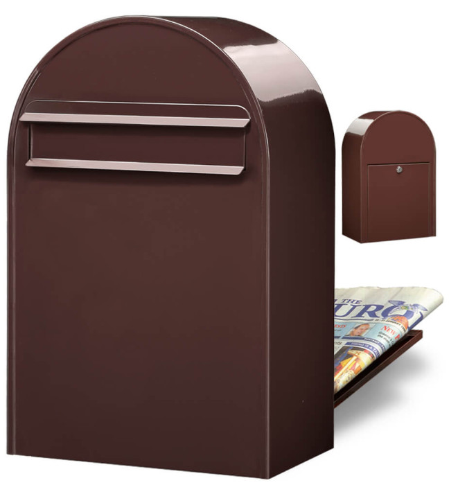 Postlåda BOBI CLASSIC B (Baktömning) - Brun RAL 8017
