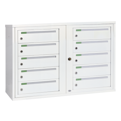 Fastighetsbox Renz Classic 2x5 Liggande Dubbel