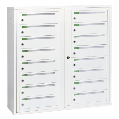 Fastighetsbox Renz Classic 2x8 Liggande Dubbel - 789D001-16