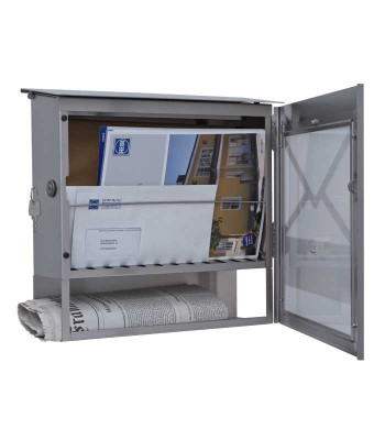 Postlåda med tidningshållare Heibi Stockholm - Rostfritt 43809