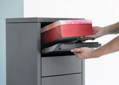 PAKETPOSTLÅDA FÖR STORA PAKET STANDING O.2 - ANTRACIT