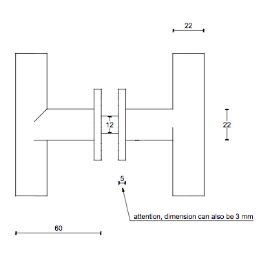 Knopp till glasdörr PBT23G IN - Rostfritt stål 