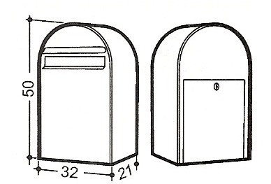 Postlåda BOBI CLASSIC B (Baktömning) - Grön RAL 6005