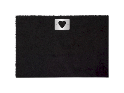 Dörrmatta Heart Keilbach 87x57 - Svart 04 4030