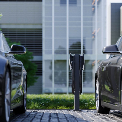 Laddstolpe för elbil – Tesla Wall Connector Gen 2 & 3 Rostbrun
