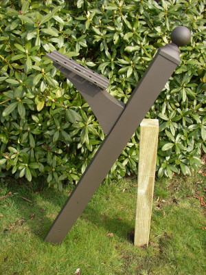 Stativ i aluminium för amerikansk postlåda - Svart 115Bristol