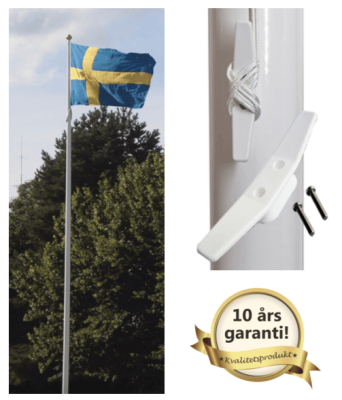 FLAGGSTÅNG 14 METER ADELA ORIGINAL MED UTVÄNDIG LINFÖRING 
