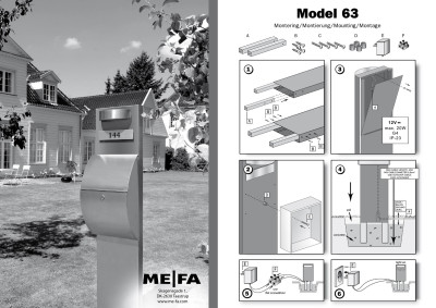 Stativ MEFA 63  - Vit / rostfritt P63090