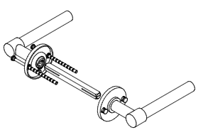 Dörrhandtag PBL15XL/50 BR - Brons