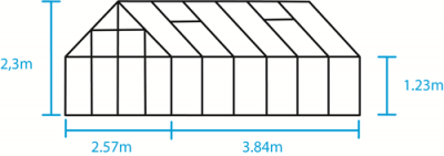 Växthus Halls Universal 10 kvm