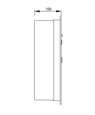 Inbyggnadspostlåda Max-Knobloch UP10-110-GA - Grå Aluminium RAL9007