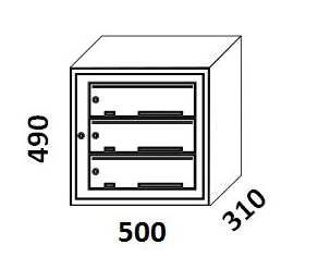 Fastighetsbox BOX Original Enkel Singel - Vit RAL 9003
