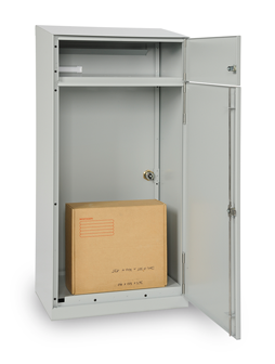 Paketpostlåda MEFA Cedar 882 (Baktömning)- Aluminiumvit RAL 9006M 882040M