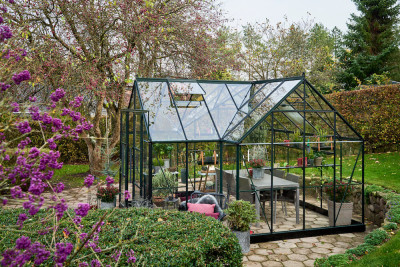 VÄXTHUS HALLS GARDEN ROOM 12,9 kvm med glas - Grönt F09823