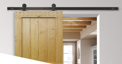Skjutdörrsbeslag komplett Basic Top Matt Svart - 0023.450100