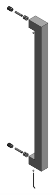 DRAGHANDTAG 250MM NICKEL MATT / SATIN - 0019.426180