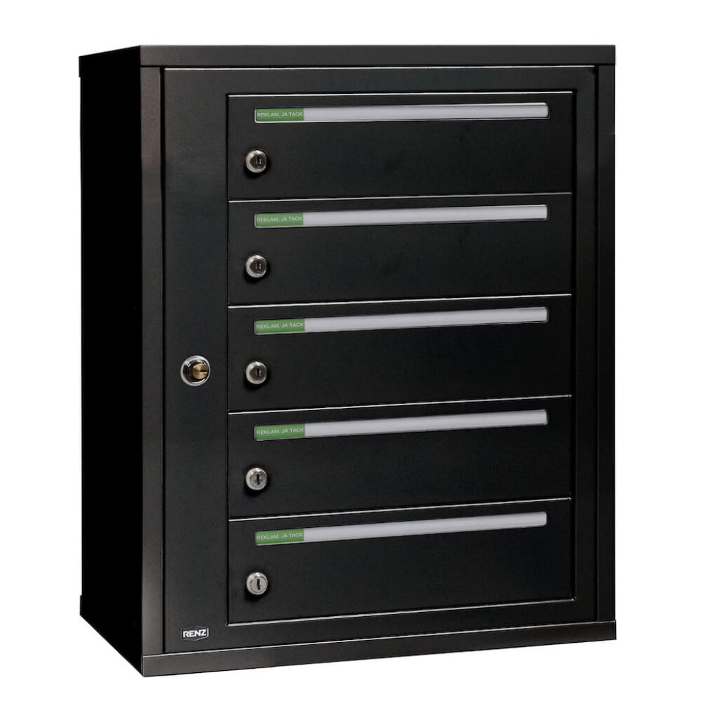 Fastighetsbox Renz Classic 1x5 Liggande Singel - 789S001-05